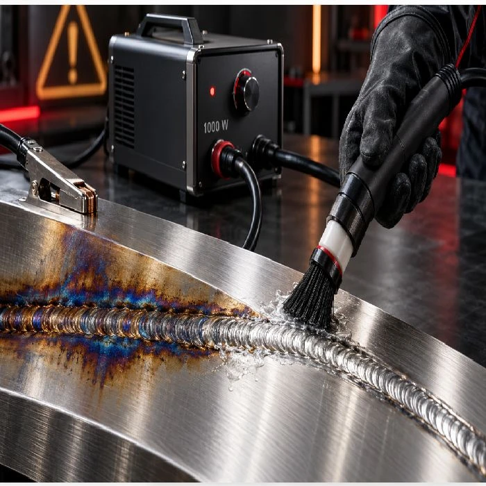 Elektrokemični čistilec zvarov za INOX 1000 W s čopičem, elektrokemični čistilec zvarov, čistilec zvarov INOX, čistilec 1000 W, čiščenje zvarov s čopičem, pasivacija INOX, ugodno, ceneje, prihranek, lokalno, Ljubljana