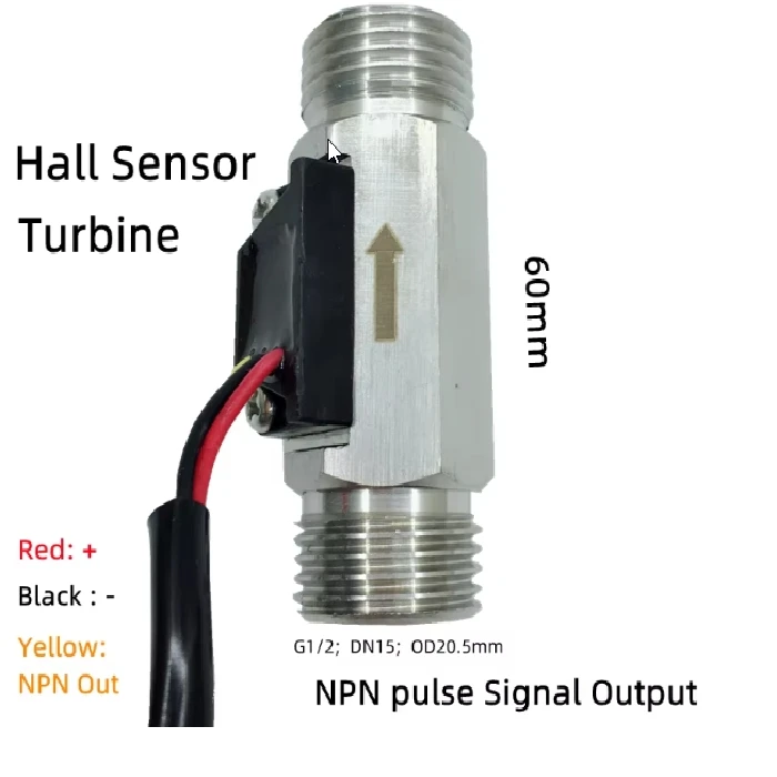 Merilec pretoka SS304 inox Food Safe 1/2G 1-30L/min, prihranek, lokalno, ljubljana, merilec pretoka, inox, food safe, natančno merjenje, pretok tekočin, industrijski merilec, kakovostna oprema