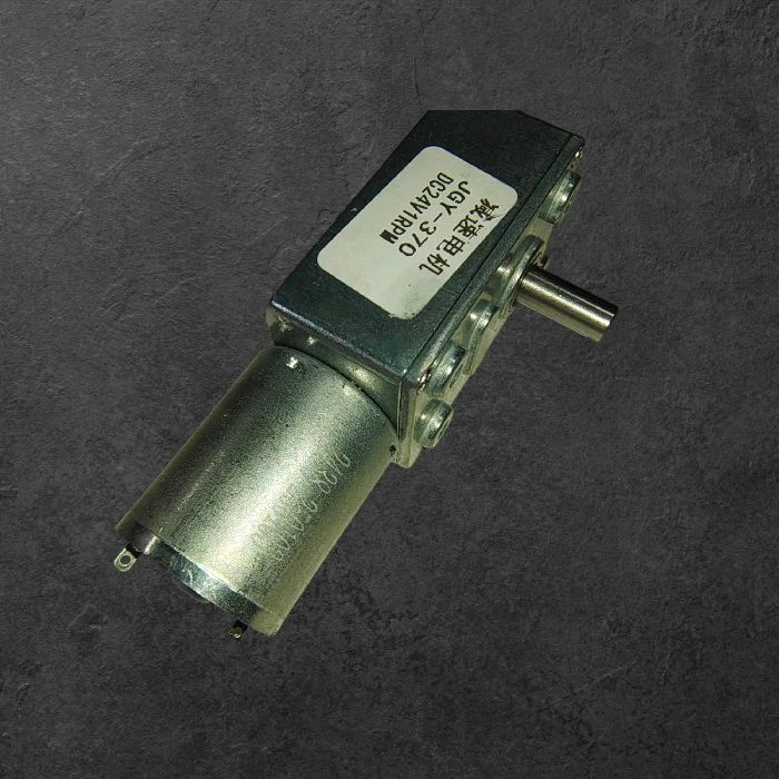 Motor s polžem 24V DC 1RPM 95kg navora zaklepanje pogona, motor s polžem 24V DC, 1RPM DC motor z reduktorjem, 95 kg navora, zaklepanje pogona, kovinski zobniki, majhne dimenzije, strojegradnja avtomatizacija, ceneje ugodno prihranek, lokalno Ljubljana, Arduino krmiljenje