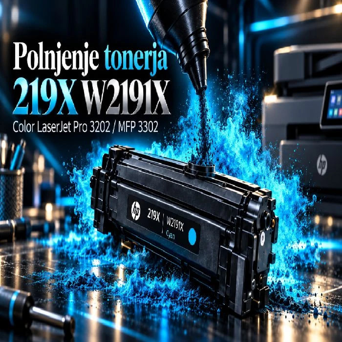 Polnjenje tonerja 219A 219X za HP W2190X Cyan 2500p, polnjenje tonerja HP 219X, W2191X cyan, obnova tonerjev, recikliranje tonerjev, cyan 2500 strani, HP Color LaserJet Pro 3202, HP MFP 3302, poceni tonerji, ceneje, ugodno, prihranek, lokalno, Ljubljana