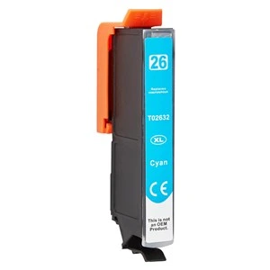 Kompatibilna kartuša za Epson T2632 / C13T26324010, cian, 13 ml, EP-2632-1, C13T26324010 / T2632, cian