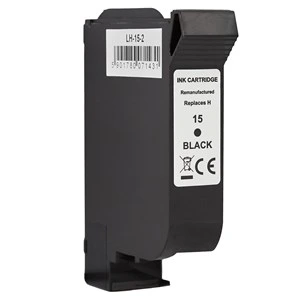 Obnovljena kartuša za HP 15 (C6615DE), črna, 40 ml, HP-15-2, C6615DE, črna