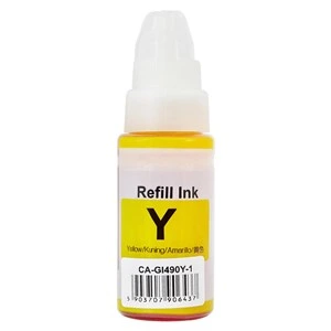 Kompatibilno črnilo v steklenički za Canon GI-490Y, rumeno, 70 ml, CA-GI490Y-1, GI-490Y, rumeno