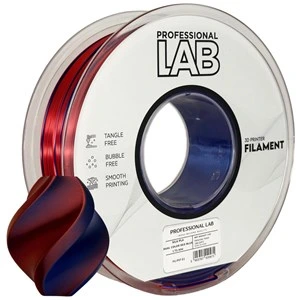 Filament PLA Silk Professional Lab, dvobarvni: rdeč / moder, 1,75 mm, 1 kg, FG-P97-E1, 186 C, 300 C, dvobarvni: rdeč / moder