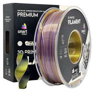 Filament PLA Silk Smart Print, tribarvni: črn / zlat / vijoličen, 1,75 mm, 1 kg, FG-S108-E1, Black 6 C, 116 C, 2592 C, tribarvni: črn / zlat / vijoličen