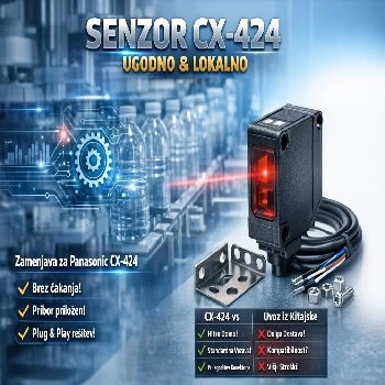 Senzor CX-424 za industrijsko avtomatizacijo zaznava izdelka, CX-424 senzor, Panasonic CX-424 nadomestni, zaznava plastenk, zaznava izdelka, industrijska avtomatizacija, standardna vezava tri žičke, plug and play konektor, ceneje ugodno prihranek, lokalno Ljubljana