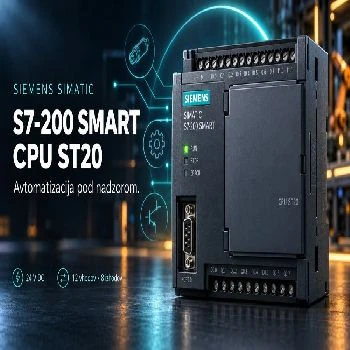Siemens SIMATIC S7-200 SMART CPU ST20 za automatizaciju, Siemens ST20, S7-200 SMART CPU, PLC 24 V, 12 vhodov 8 izhodov, ST20 SR20, avtomatizacija