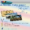 Arhivski Foto papir A4 30 pol 240g mat premaz, mat foto papir