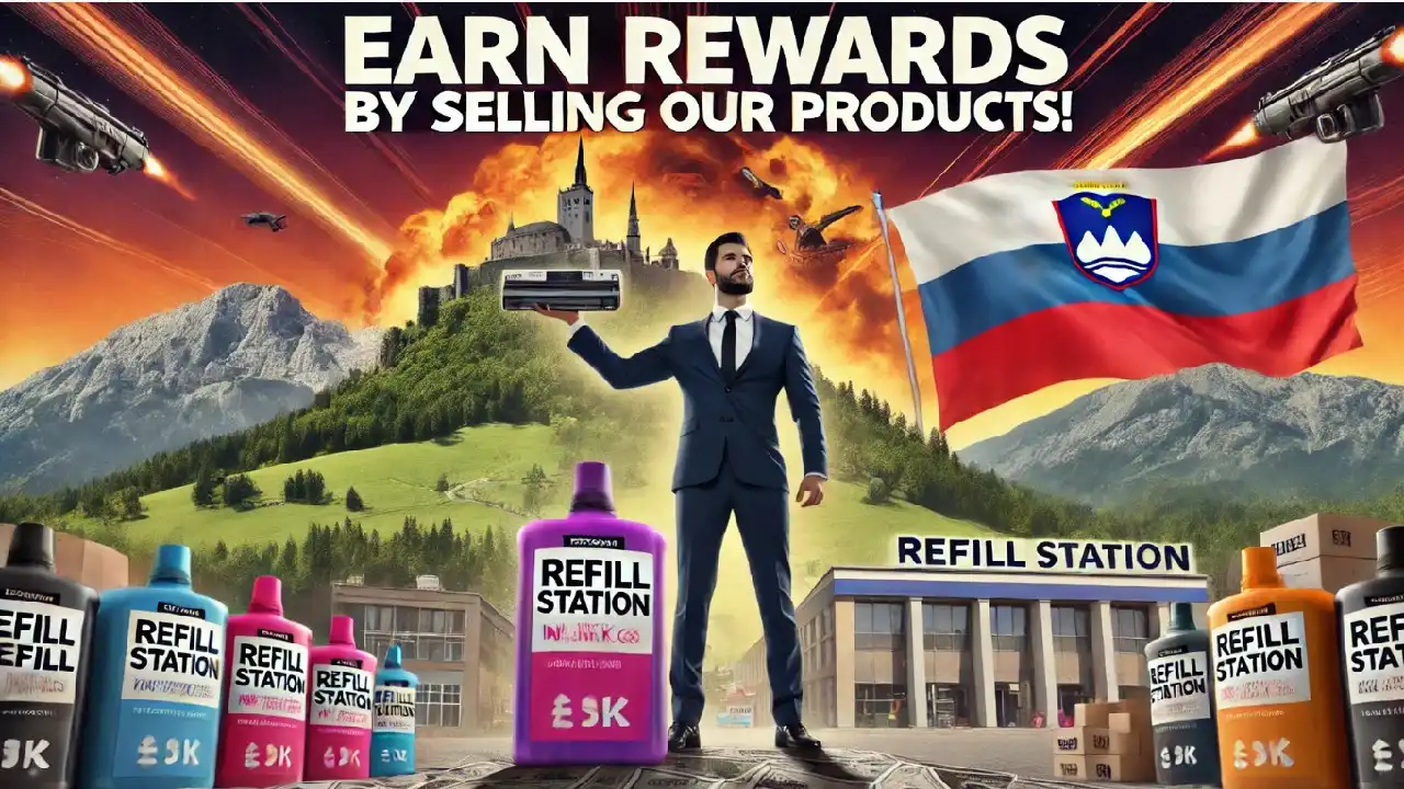 Ali lahko s prodajo vaših izdelkov tudi jaz kaj zaslužim?, dodatni zaslužek,podjetniška priložnost,prodaja brez s.p.,zaslužek s prodajo,refill station Urh,nagrada za prodajo,podjetniška svoboda,dodatni prihodki,brez siloksanov,polnjenje kartuš,Ljubljana