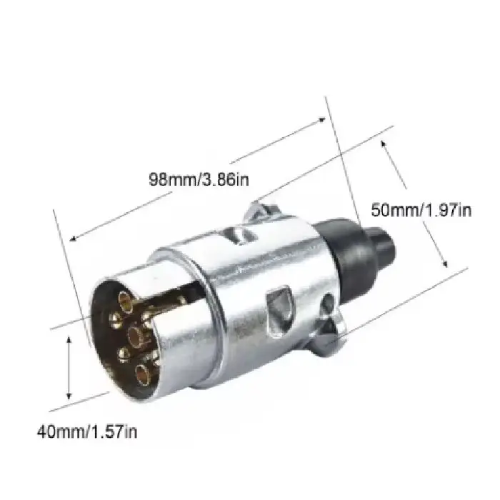 Aluminijast konektor za avto prikolico, kamper, priklopnik, aluminijast konektor za prikolico, konektor za prikolico, konektor za kamper, priklopnik, prtljažnik za kolo, pozlačeni kontakti, vlečna kljuka, Ljubljana, lokalno, ugodno, ceneje, prihranek