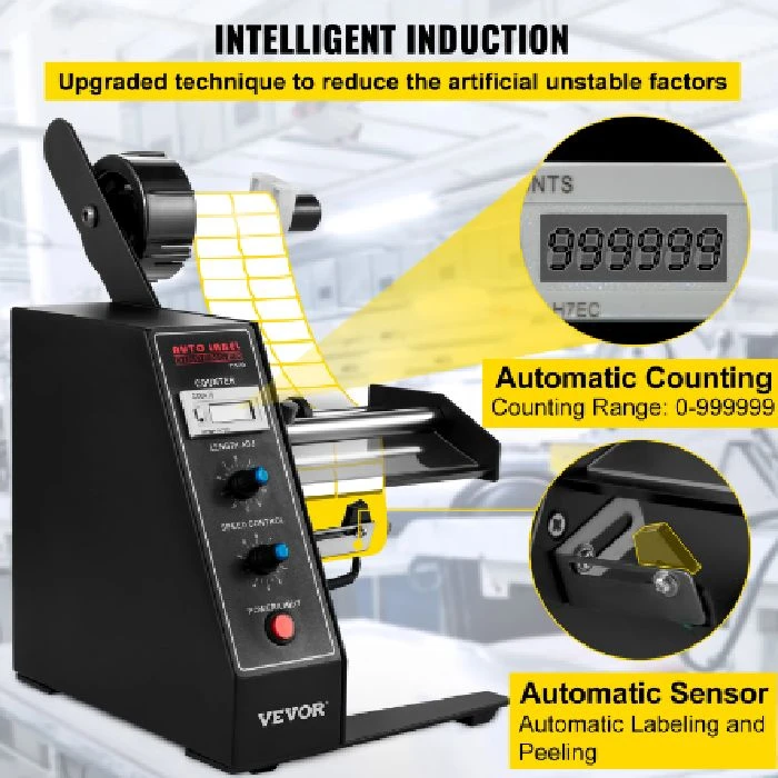 Avtomatski odvijalec dispenzer etiket iz role do 140mm, avtomatski dispenzer etiket, AL-1150D, ceneje, ugodno, prihranek, lokalno, ljubljana, razdeljevalnik nalepk, industrijsko pakiranje, etiketirni sistem