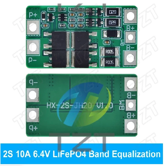 BMS modul BMS 2S 3.2V 3.7V 10A LiFePO4, TZT BMS, 2S, 3.2V, 3.7V, 10A, LiFePO4, Lithium Battery, Charge Protection Board, 18650, 32650, Battery Packs, Balance