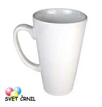 Bela konična skodelica 500mL (17 OZ), white cone mug,bela konična skodelica,konična skodelica,bela konična skodelica, keramična skodelica 500mL, ceneje, ugodno, prihranek, lokalno, ljubljana, tisk na skodelice, promocijska darila, sublimacija