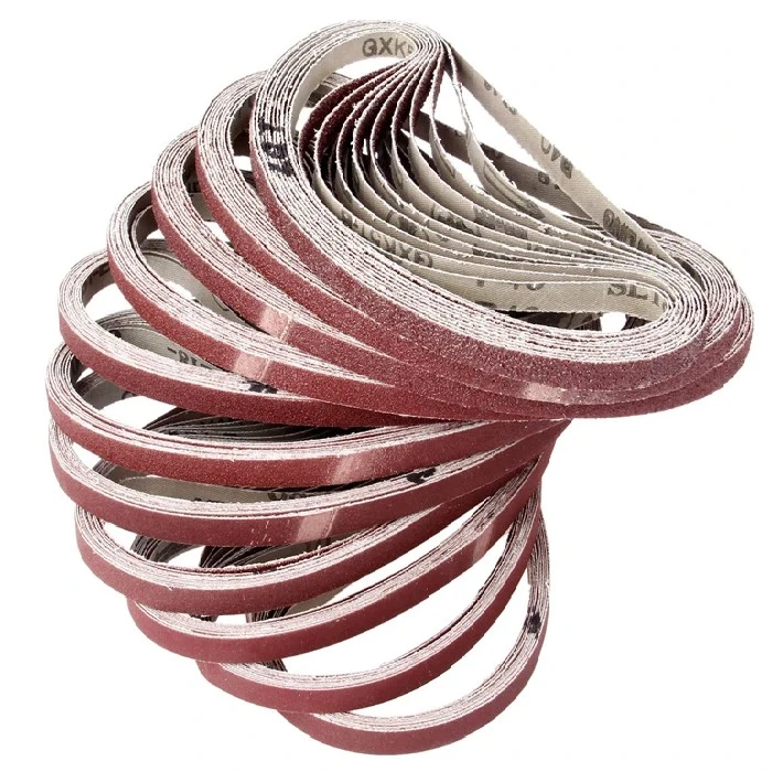 Brusilni pas 9mm x 533mm zrnavost P800 10 kosov, brusilni pas, abrazivni pas, zračni brusilni stroj, kovinarstvo, lesarstvo, obdelava pnevmatik, ladjedelska industrija, kalupi, obutvena industrija, brušenje, poliranje, konkavne površine, večnamenski, trpežen, učinkovit, varen