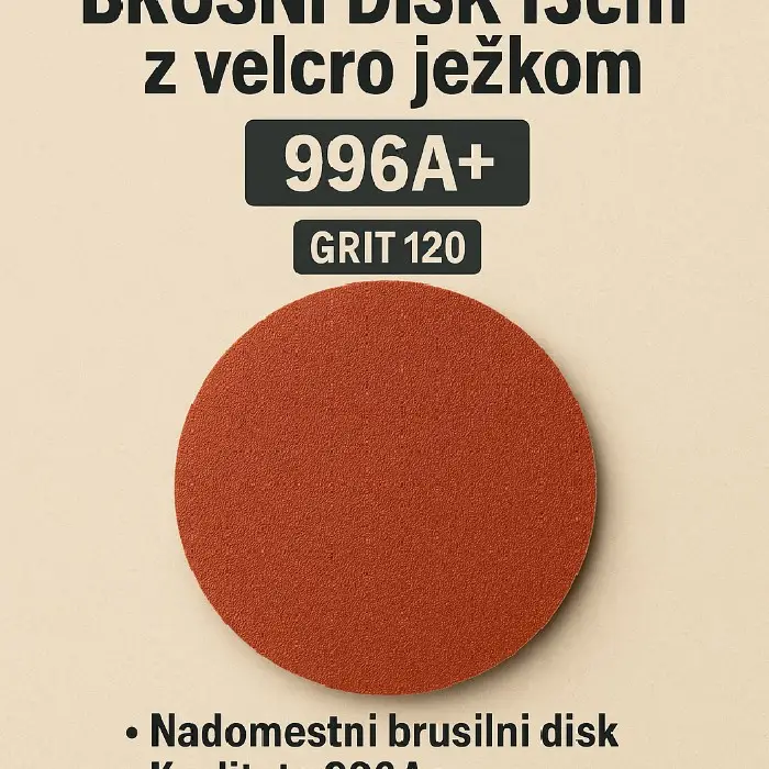 Brusni disk 15cm z velcro ježkom 996A  grit 120, brusni disk 15cm, ježek disk 120, 996A , grit 120, ceneje, ugodno, prihranek, lokalno, ljubljana, fini brusilni disk