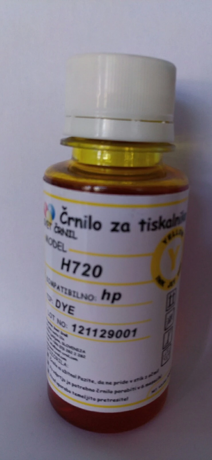 Črnilo H720 za HP OfficeJet in DesignJet ploterje Yellow 100mL, h720