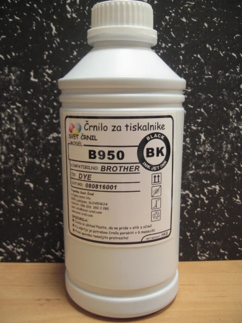 Črnilo za Brother B950 Black 1000mL, b950b 1kg,črnilo brother,brother črnilo