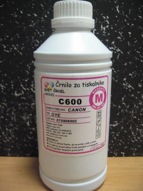 Črnilo za Canon C600 Magenta 1000mL, c600m