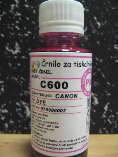 Črnilo za Canon C600 Photo magenta 100ml, c600pm