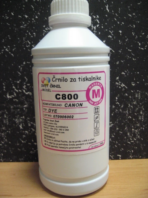 Črnilo za Canon C800 Magenta 1000mL, c800m 1kg