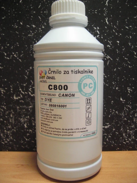 Črnilo za Canon C800 Photo Cyan 1000mL, c800pc light cyan