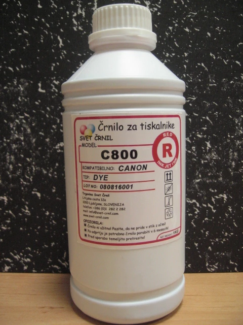 Črnilo za Canon C800 Red 1000mL, c800r