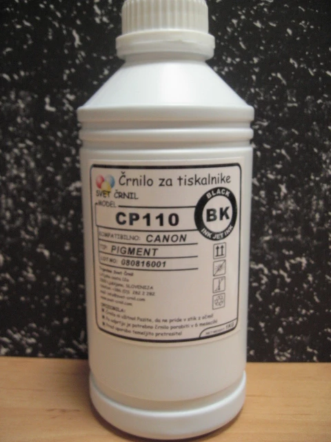 Črnilo za Canon CP110 Black 1100mL pigmentno, cp110bk 1kg