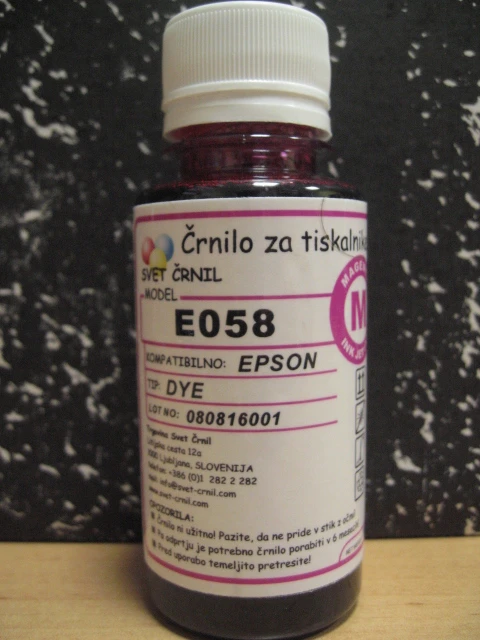 Črnilo za Epson E058 Magenta 100mL, e058m