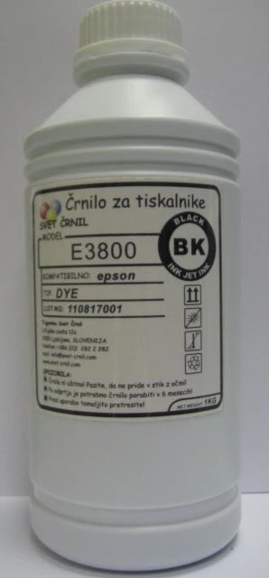 Črnilo za Epson E3800 Black 1000mL, e3800Bk
