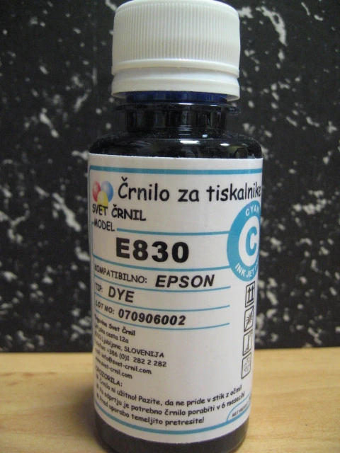 Črnilo za Epson E830 Cyan 100ml, e830c