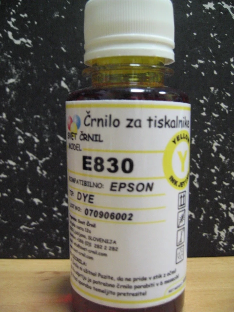 Črnilo za Epson E830 Yellow 100ml, e830y