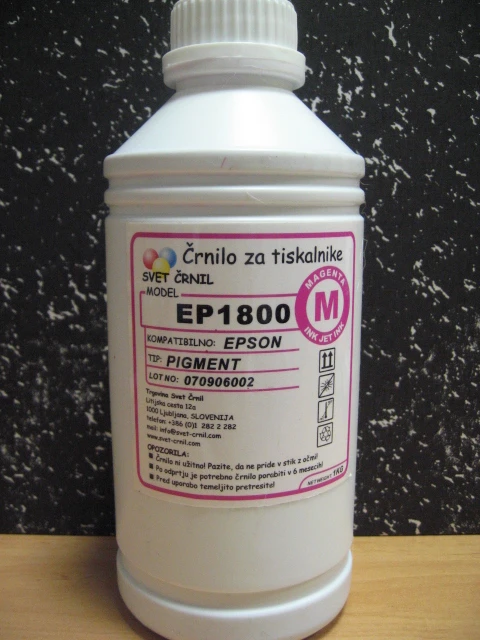 Črnilo za Epson EP1800 Magenta pigmentno 1000mL, ep1800m 1 kg,epson 1800
