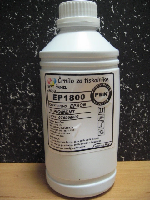 Črnilo za Epson EP1800 Photo black pigmentno 1000mL, ep1800pbk 1 kg,epson 1800