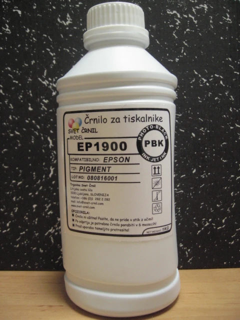 Črnilo za Epson EP1900 Photo Black 1000mL, Epson R1900,črnilo epson,ep 1900