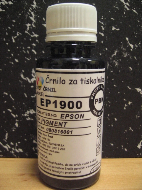 Črnilo za Epson EP1900 Photo Black 100mL, epson r1900 pbk,črnilo epson,ep 1900