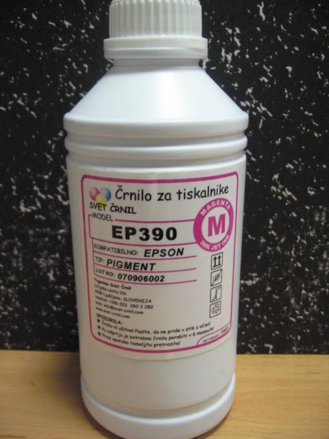 Črnilo za Epson EP390 Magenta pigmentno 1000mL, ep390m 1 kg