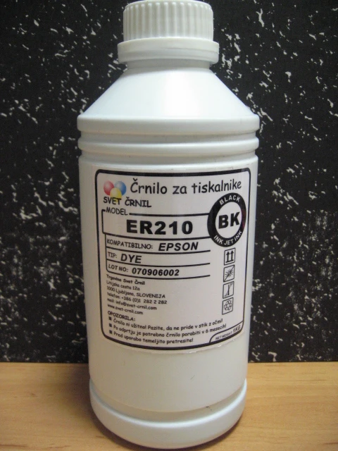 Črnilo za Epson ER210 Black 1000mL, er210bk 1 kg