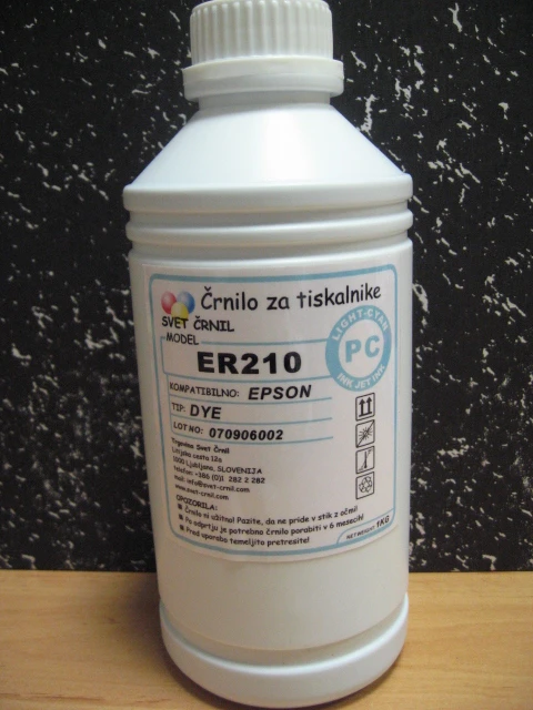 Črnilo za Epson ER210 Photo cyan 1000mL, er210pc 1kg