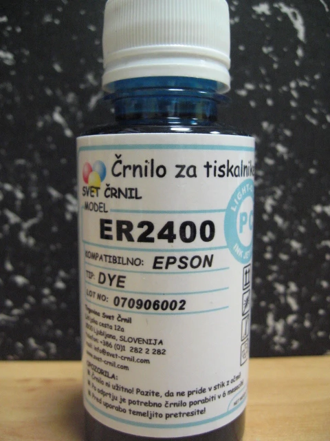 Črnilo za Epson ER2400 Photo cyan 100ml, er2400pc