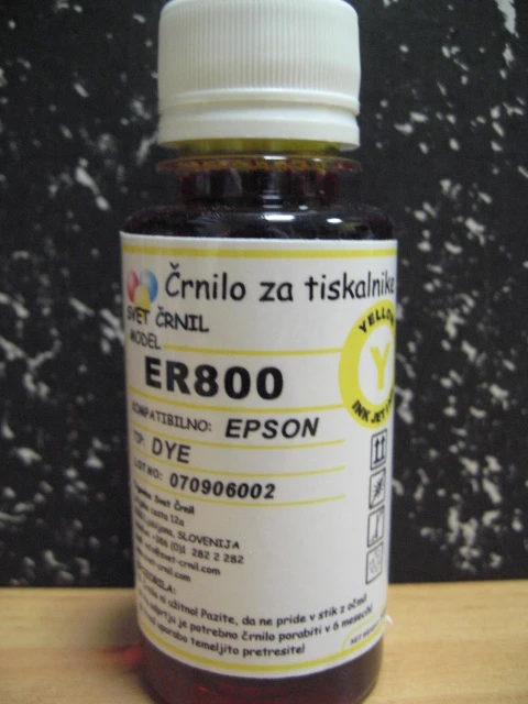 Črnilo za Epson ER800 Yellow 100ml, er800y