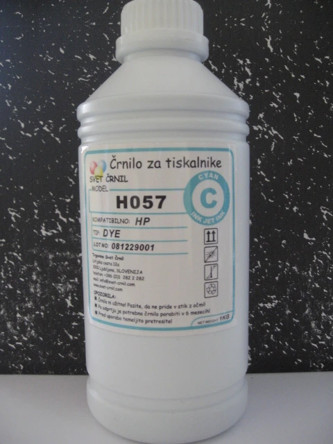 Črnilo za HP H057 Cyan 1000mL, h570c