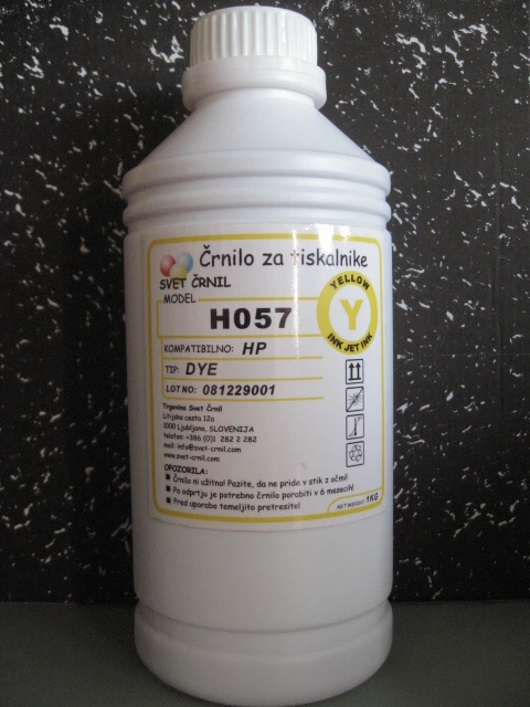 Črnilo za HP H057 Yellow 1000mL, h570y
