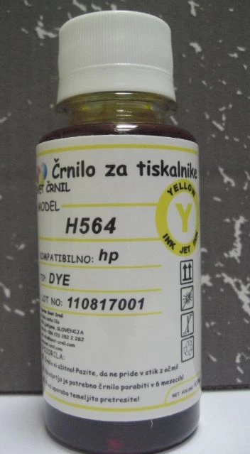 Črnilo za HP H564 Yellow 100mL za kartuše HP 364, HP 920, hp 364, hp 920
