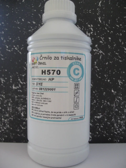 Črnilo za HP H570 Cyan 1000mL, h570c