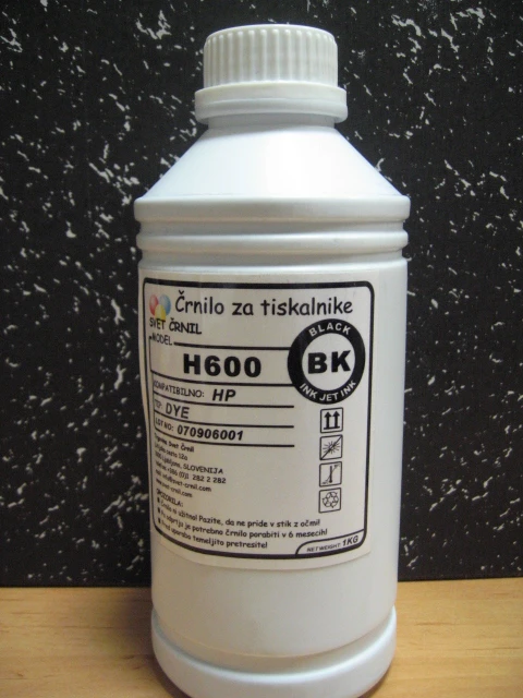 Črnilo za HP H600 Photo Black 1000mL, h600B 1kg 1000mL,HP 363,HP 363 Ink
