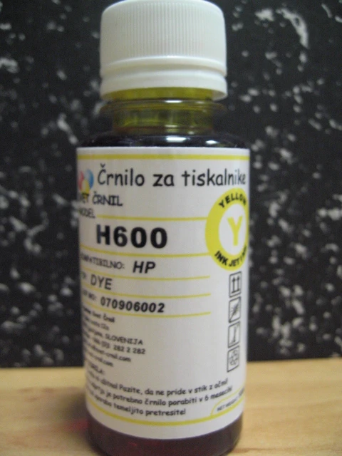 Črnilo za HP H600 Yellow 110ml, h600y,HP 363,HP 363 Ink