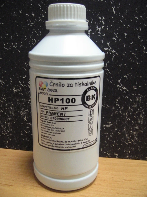 Črnilo za HP HP100 Black PIGMENT 110mL, h100bk 100ml 1dcl,HP 10,HP 15/45,HP 336