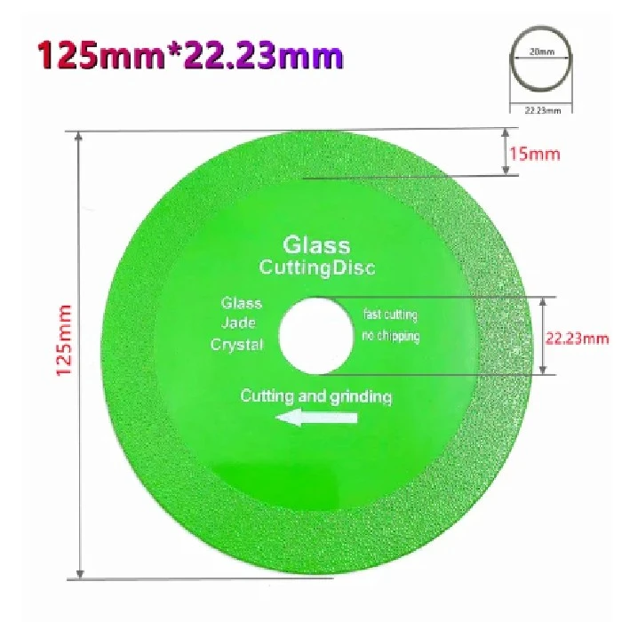 Diamantni Stekleni disk 125mm Revolucija v Natančnem Rezanju, Diamantni rezalni disk, Steklene plošče, Natančno rezanje, DIY orodje, Jade, Kristal, Vinske steklenice, Brazing Grinding Disc, Stroj za brušenje, Industrijska avtomatizacija, Svet Črnil