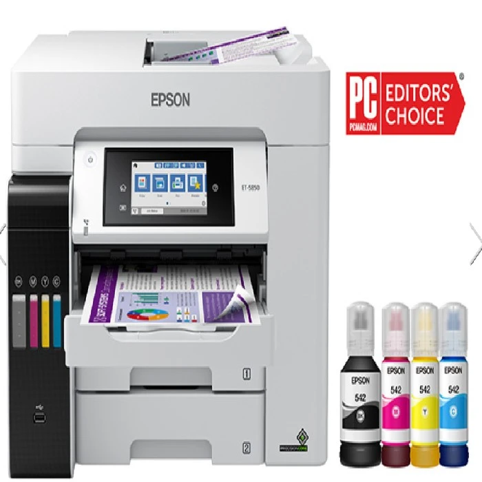 EPSON EcoTank Multifunkcijski tiskalnik 4v1 ET-5850 WiFi ADF, et5850,eco,tank,refill,ink,cheap,ugodno,slovenija,epson,tiskalnik,multifunkcijska
