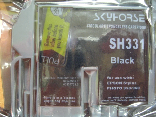 Epson kaseta brez gobice SH331 Black, T0331